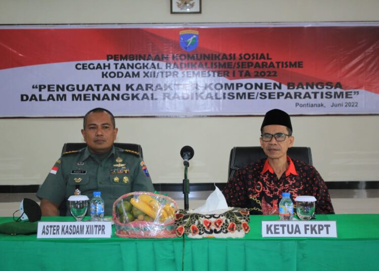 Wujudkan Ketahanan Wilayah, Kodam XII/Tpr Gelar Binkomsos Cegah Tangkal Paham Radikalisme/Separatisme