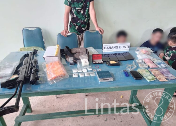 Satgas Pamtas Yonif 645/GTY Gagalkan Peredaran Sabu di Perbatasan RI-Malaysia