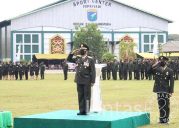 Kodam XII/Tpr Gelar Upacara HUT ke-77 Kemerdekaan RI