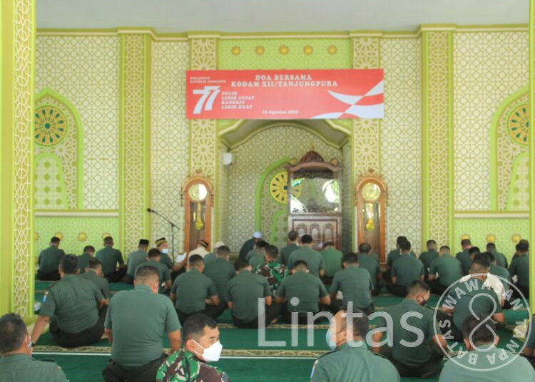 Peringati HUT Kemerdekaan RI ke-77, Kodam XII/Tpr Gelar Do’a Bersama