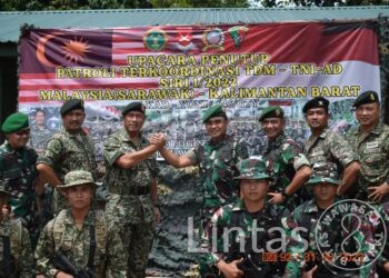 Danrem 121/Abw Tutup Patroli Terkoordinasi Seri 1 Tahun 2022 di Sarawak