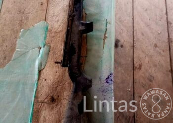 Satgas Organik Yon Arhanud 3/YBY, Terima Penyerahan Senjata Rakitan Laras Panjang