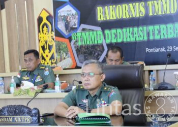 Kasdam XII/Tpr Ikuti Rakornis TMMD ke-115 TA 2022