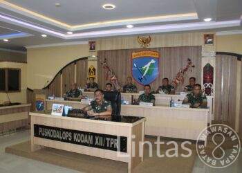 Pangdam XII/Tpr Ikuti Vicon Pengarahan Kasad
