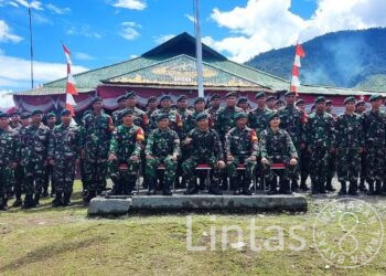 Tim Dalwasops Kodam III/Siliwangi Kunjungi Satgas Organik Yonif Raider 301/PKS di Kabupaten Puncak Jaya Papua