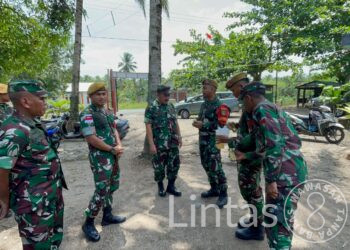 Tiim Asistensi Teknis Pusat Teritorial Angkatan Darat Kunjungi Satgas Yon Arhanud 3/YBY