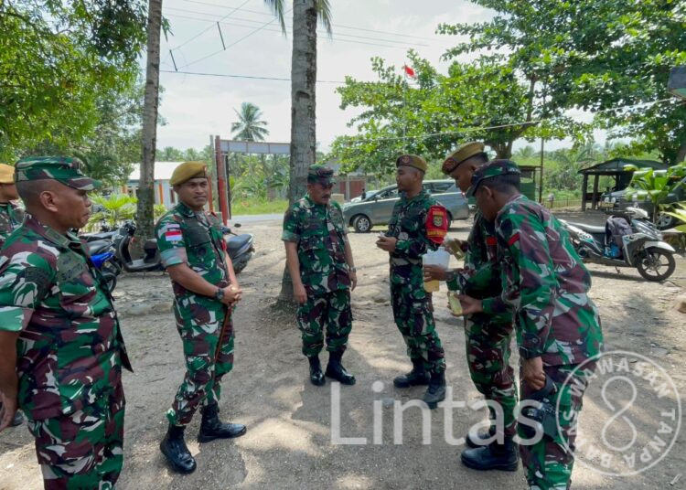 Tiim Asistensi Teknis Pusat Teritorial Angkatan Darat Kunjungi Satgas Yon Arhanud 3/YBY