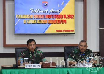 Irdam XII/Tpr Buka Taklimat Awal Pengawasan Current Audit Itjenad TA 2022