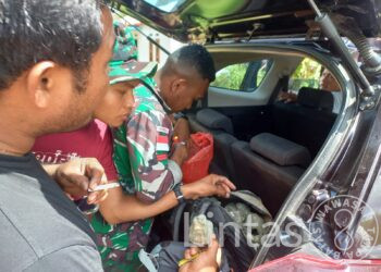 Satgas Organik Yon Arhanud 3/YBY Berhasil Mengamankan Batuan Emas di Halmahera Utara