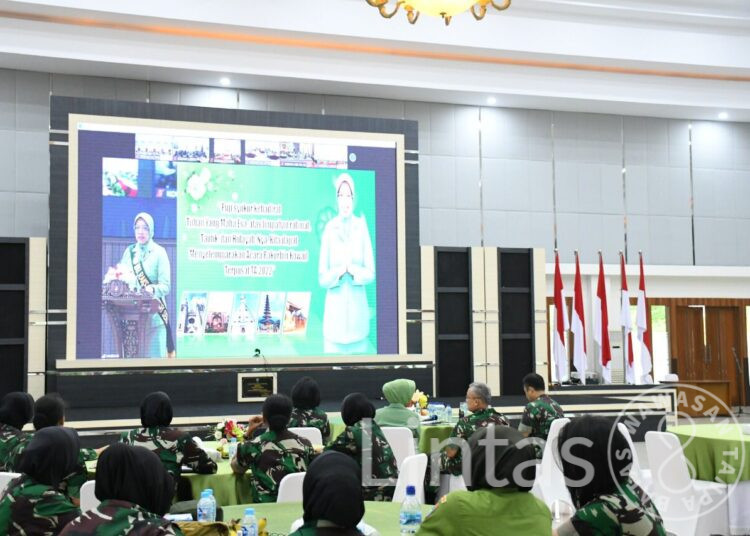 Korps Wanita Angkatan Darat Kodam XII/Tpr Ikuti Rakorbin Terpusat TA 2022