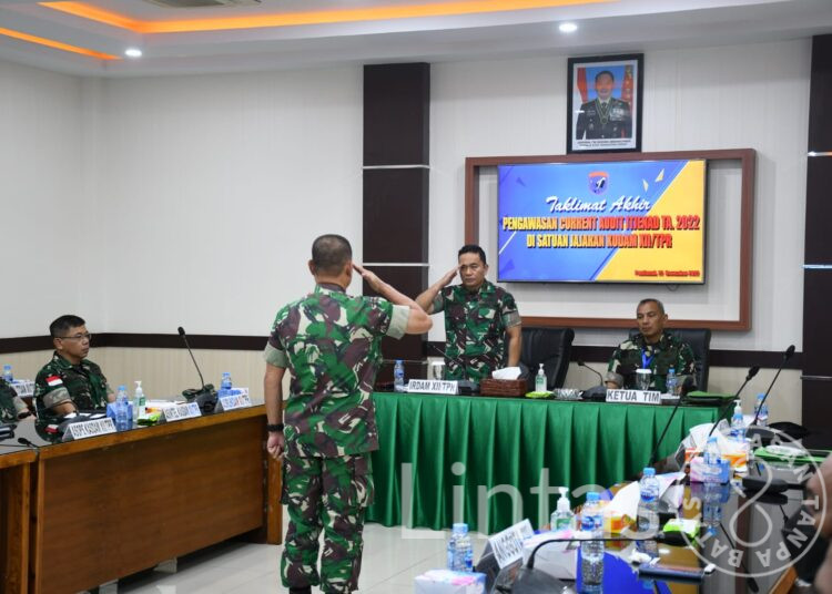 Irdam XII/Tpr Terima Taklimat Akhir Wasrik Current Audit Itjenad TA 2022