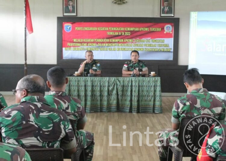 Tingkatkan Kemampuan Apkowil, Kodim 1202/Skw Laksanakan Tar Tersebar TA 2022