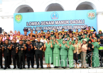 Hubdam III/Slw Gelar Lomba Senam Manuk Dadali, Perebutkan Piala Ketua Persit Kartika Chandra Kirana Daerah III/Slw