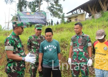 Kodam III/Siliwangi Terjunkan Dua Yonif Dan Personel Kodim, Restrukturisasi Lahan Rawan Longsor Di Cianjur