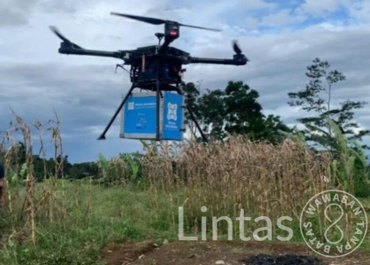 Topdam III/Slw Gandeng Tim Frogs Indonesia, Salurkan Logistik Ke Daerah Sulit Dijangkau Gunakan Drone