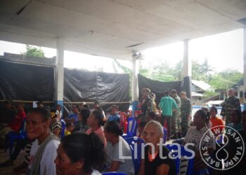 Pelayanan Kesehatan Gratis digelar Satgas Satuan Organik Yonarhanud 3/YBY Bagi Desa Binaan