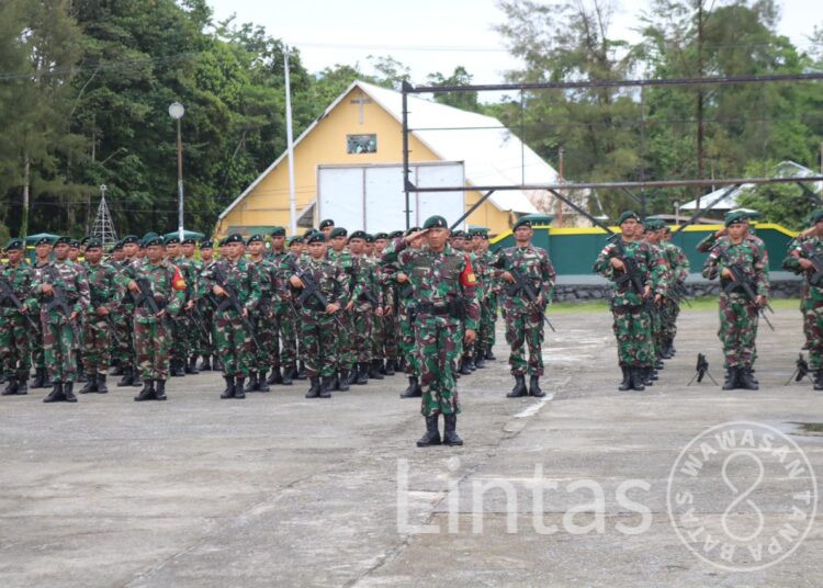 Acara Pelepasan Purna Tugas Satgas Satuan Organik Yonif Raider 301/PKS di Mimika Papua
