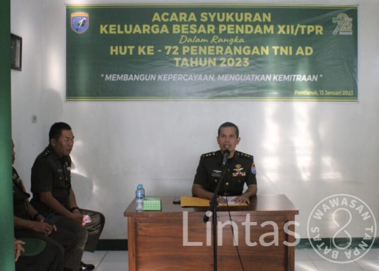 Pendam XII/Tpr Gelar Syukuran Peringati Hari Jadi ke-72 Penerangan Angkatan Darat