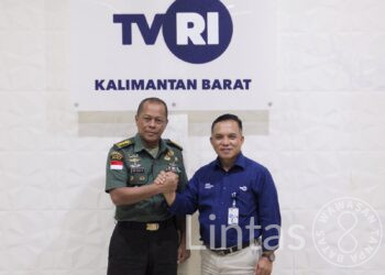Tingkatkan Kerja Sama Dengan Media, Kapendam XII/Tpr Kunjungi LPP TVRI Kalbar