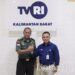 Tingkatkan Kerja Sama Dengan Media, Kapendam XII/Tpr Kunjungi LPP TVRI Kalbar