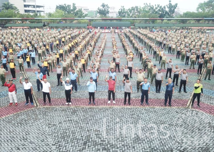 Kuatkan Sinergitas, TNI-Polri dan ASN Kalbar Laksanakan Olahraga Bersama