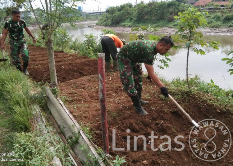 Sektor 7 Satgas Citarum Manfaatkan Lahan Tidur Bantaran Sungai