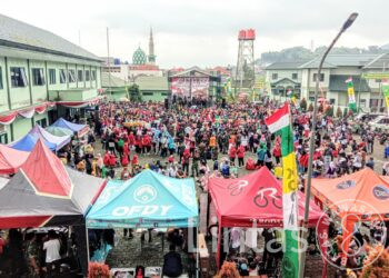 Ribuan Peserta Jalan Santai, Meriahkan HUT Kodim 0624/Kab. Bandung