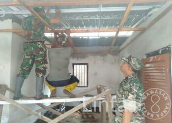 Pgs. Danramil 1609-03/Seririt Menggenjot Pengerjaan RTLH di Desa Lokapaksa