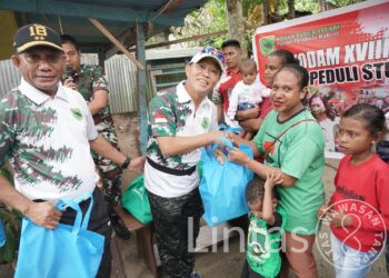 Kodam XVIII/Kasuari Bersama Lion Club Berbagai Sesama Cegah Stunting