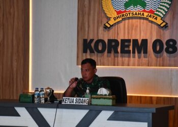 Danrem Kolonel Deni Rejeki Pimpin Sidang Jabatan Pama Korem 081/DSJ dan Jajaran