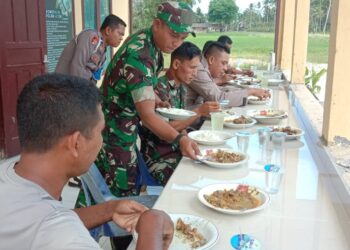 Jalin Keakraban, Koramil dan Polsek Idi Tunong Sarapan Bersama