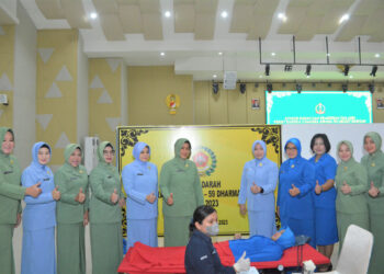 Ketua Persit KCK Daerah I/BB : Setetes Darah Bisa Selamatkan Nyawa Orang