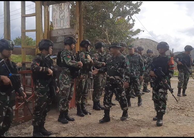 Berikan Arahan dan Penekanan, Asops Kasad Pimpin Tim Dalwasops Mabesad Kunjungi Pos Napua Satgas Yonif Raider 321/GT di Jayawijaya Papua