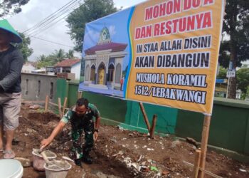 Dandim 0615/Kuningan Letakan Batu Pertama Pembangunan Mushola