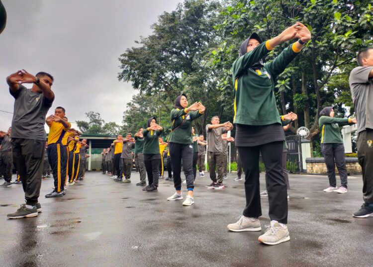 Bangun Sinergitas TNI – Polri dan FKPD, Kodim 0606/Kota Bogor Gelar Olahraga Bersama