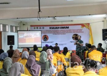 Dandim 0624/Kab. Bandung Berikan Kuliah Umum Bela Negara dan Wasbang Di UNIBBA