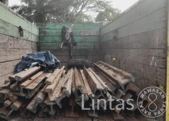 Babinsa Kodim 0208/AS Ikut Membekuk Sindikat Pencurian Rel KA di Kisaran