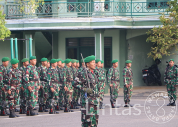 Kodim 0104/Atim Laksanakan Upacara Bendera