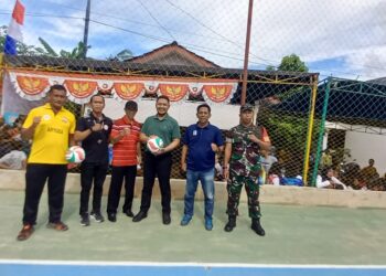 Babinsa 418-08/Sako Pelda Tri Yulianto Menghadiri Undangan Pembukaan Turnamen Bola Voli