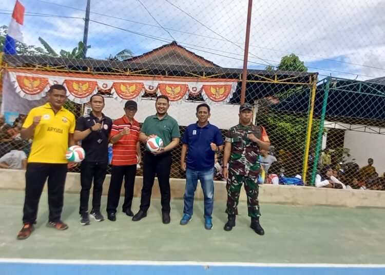 Babinsa 418-08/Sako Pelda Tri Yulianto Menghadiri Undangan Pembukaan Turnamen Bola Voli