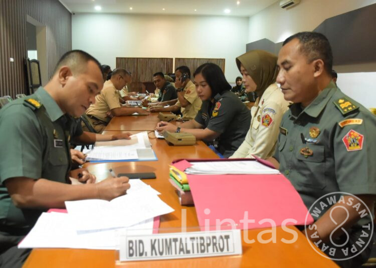 Kodiklatad Gelar Pengendalian Pengawasan Kegiatan Bidang Personael Semester 1 Tahun 2023