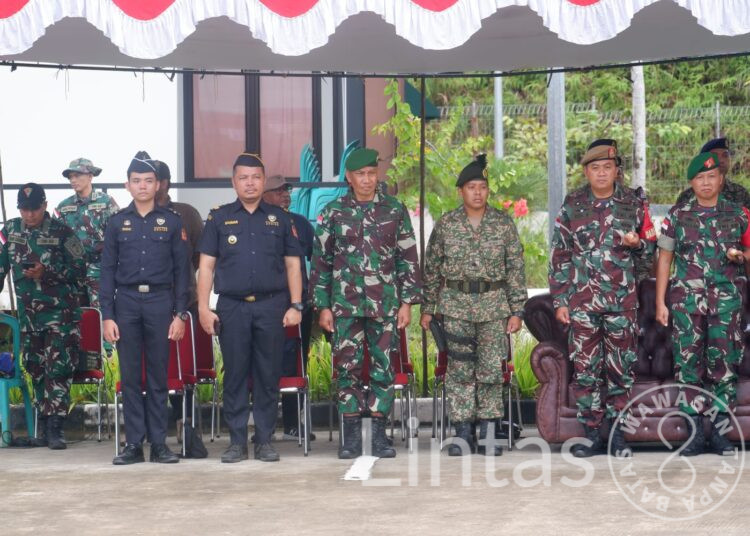 Dansatgas Pamtas Yonif 645/Gty Hadiri Upacara Pembukaan Patroli Terkoordinasi TNI-TDM Seri 1/2023
