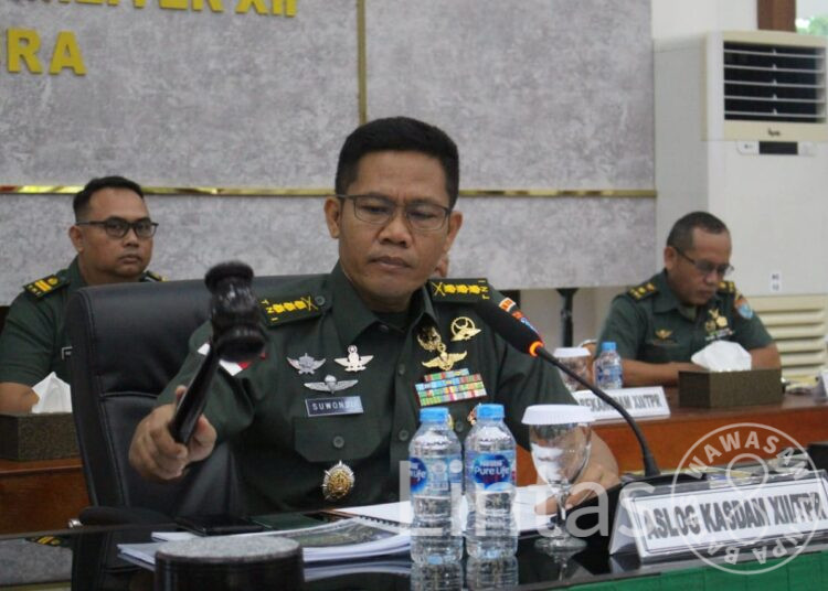 Dukung Profesionalisme dan Kesejahteraan Prajurit, Kodam XII/Tpr Gelar Rakernis Bidang Logistik TA 2023