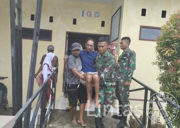 Satgas Yonarhanud 3/YBY Evakuasi Warga Ke RSUD Morotai