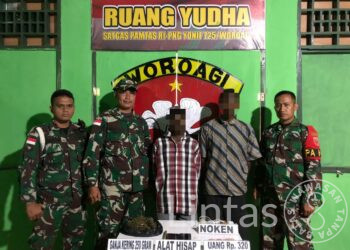 Konsisten Menjaga Keamanan Perbatasan, Satgas Pamtas Yonif 725/Woroagi Kembali Gagalkan Peredaran Ganja