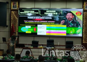 Dirdik Kodiklatad Beri Materi MTT Pembinaan Pendidikan Berbasis SKS Di Seskoad