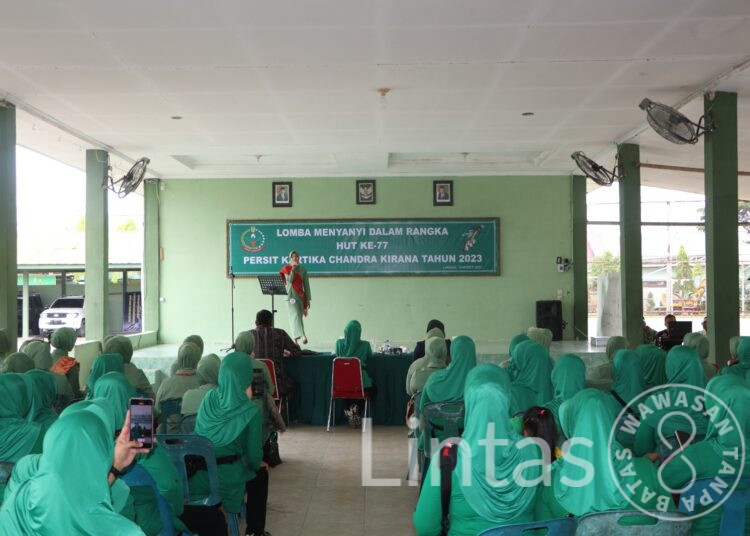 Semarakkan HUT Ke-77, Persit KCK Cab.XXI Dim 0104 Gelar Lomba Menyanyi