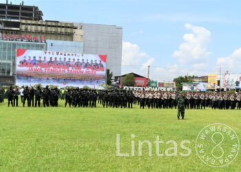 Jaga dan Amankan Kondusifitas Wilayah, TNI-Polri se-Eks Karesidenan Banyumas gelar Apel Jam Pimpinan.