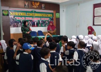 Diserbu Anak TK, Koramil 2302/Bojonegara Disulap Jadi Tempat Belajar
