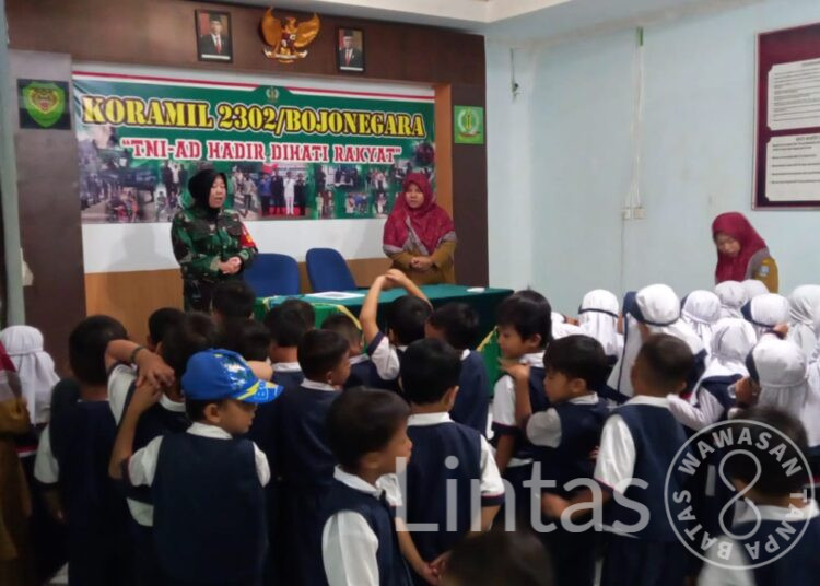 Diserbu Anak TK, Koramil 2302/Bojonegara Disulap Jadi Tempat Belajar